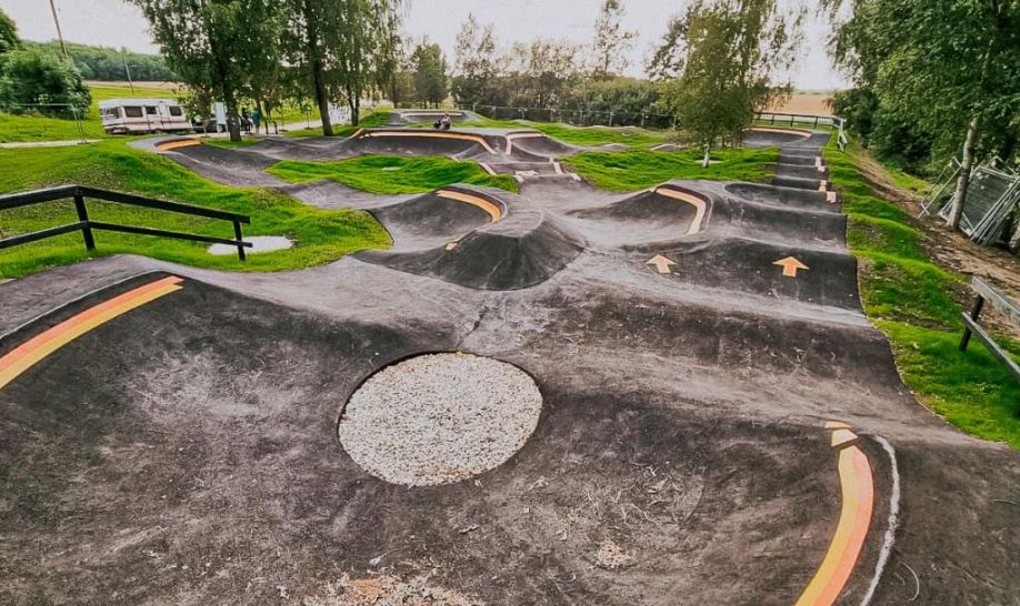 Saulkrastu novada Pabažos uzbūvēta velotrase