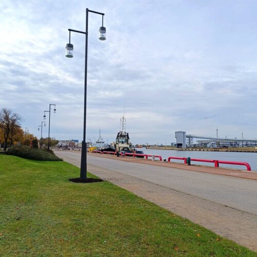 Ventspilī pabeigta energoefektīva apgaismojuma izbūve Ostas ielā