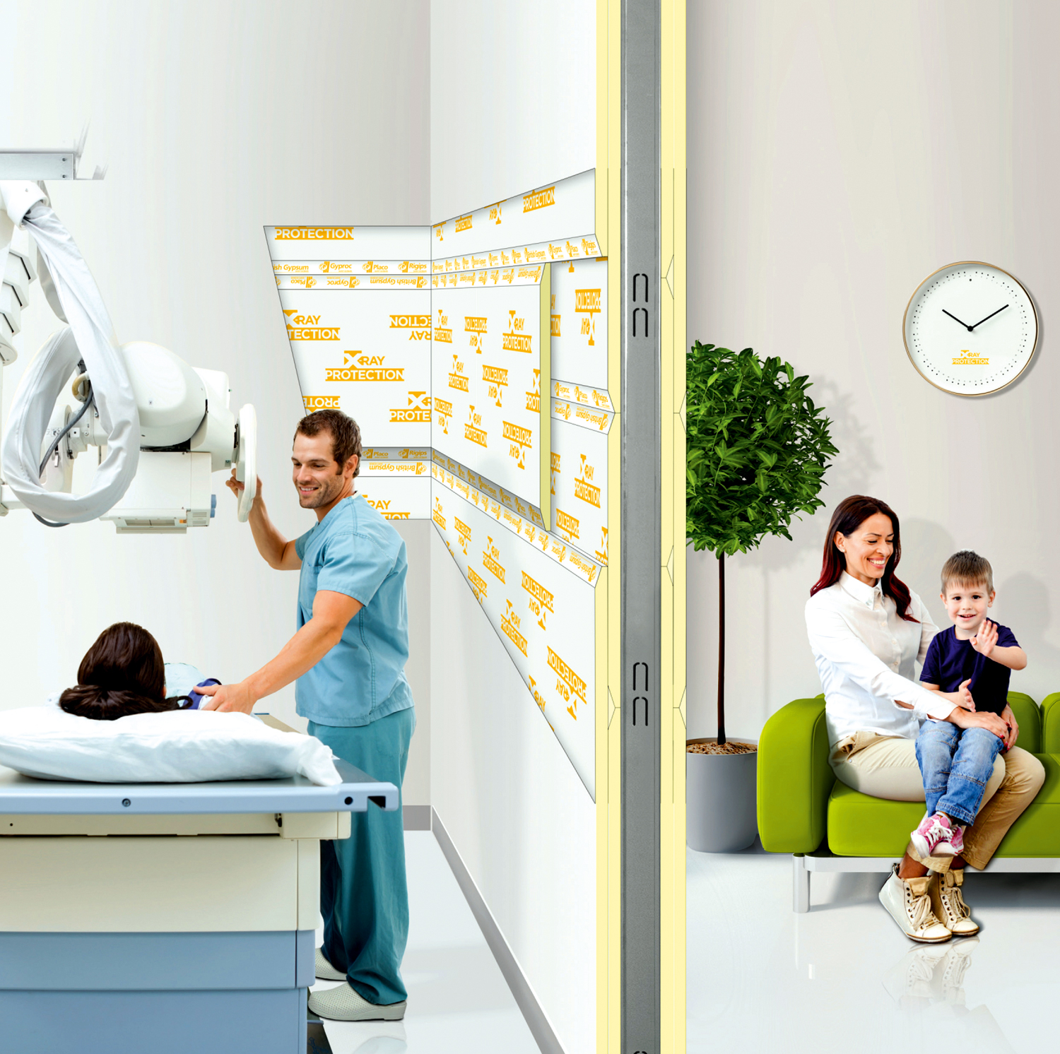 Risinājums drošai aizsardzībai pret rentgenstariem