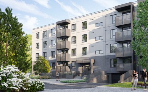 Atzīmēti spāru svētki topošajam daudzdzīvokļu namam 