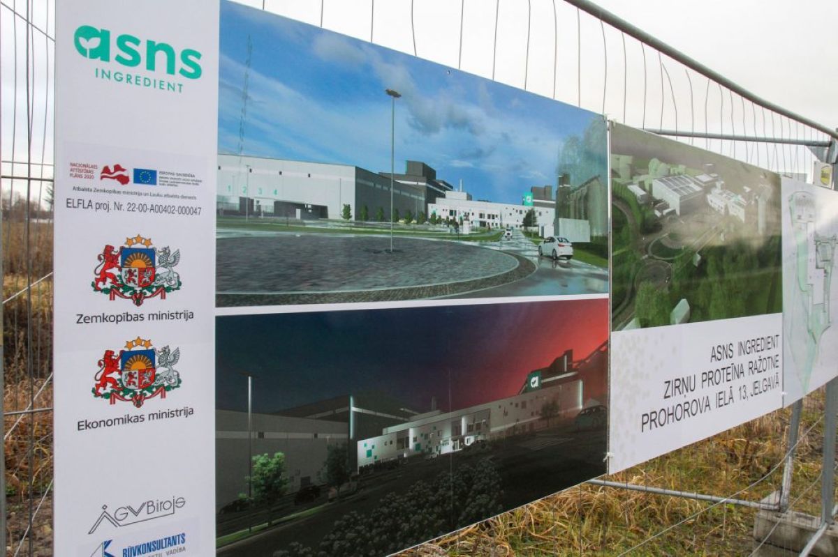 Sāk zirņu proteīna rūpnīcas celtniecību Jelgavā