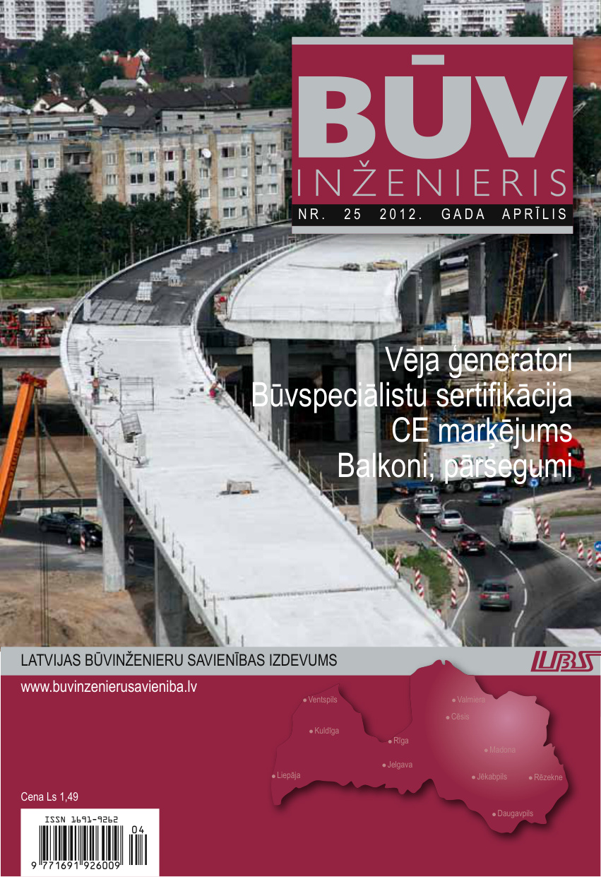 “Būvinženieris” 2012. gada aprīļa numurs (Nr. 25)