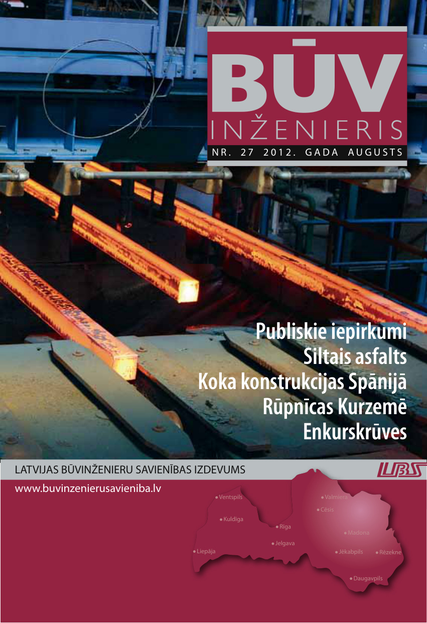 “Būvinženieris” 2012. gada augusta numurs (Nr. 27)