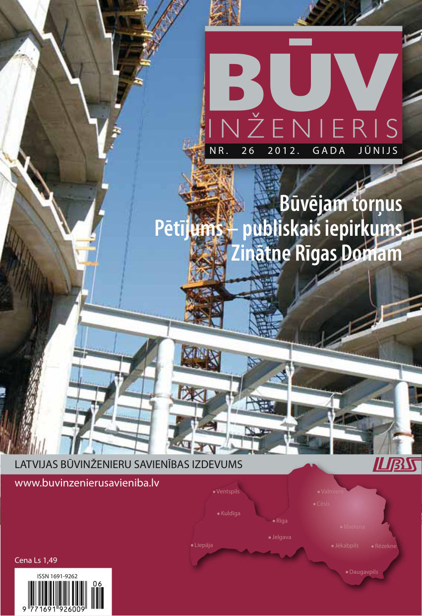 “Būvinženieris” 2012. gada jūnija numurs (Nr. 26)