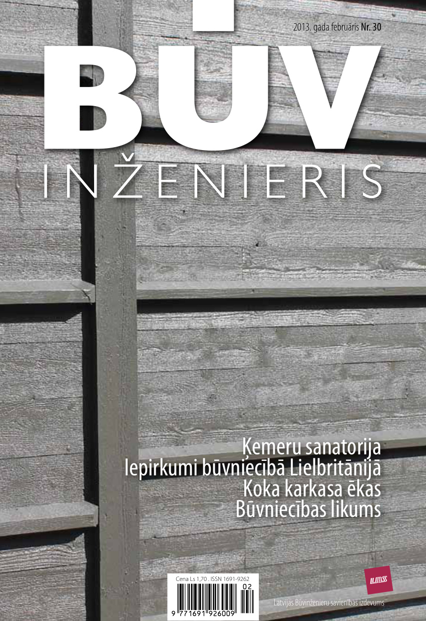 “Būvinženieris” 2013. gada februāra numurs (Nr. 30)