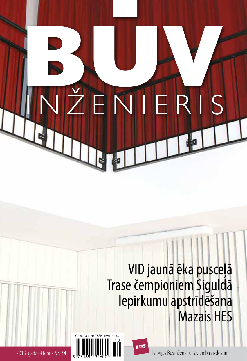 “Būvinženieris” 2013. gada oktobra numurs (Nr. 34)