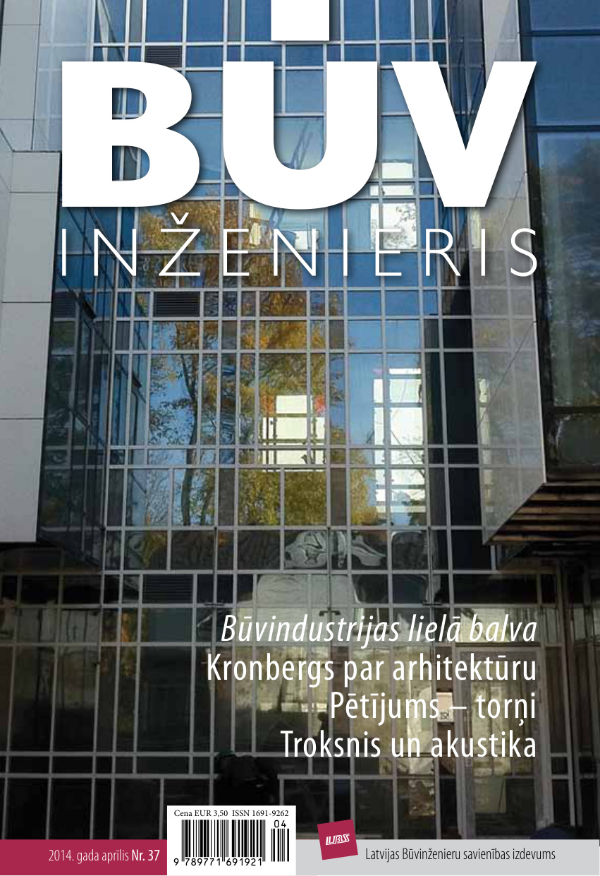 “Būvinženieris” 2014. gada aprīļa numurs (Nr. 37)