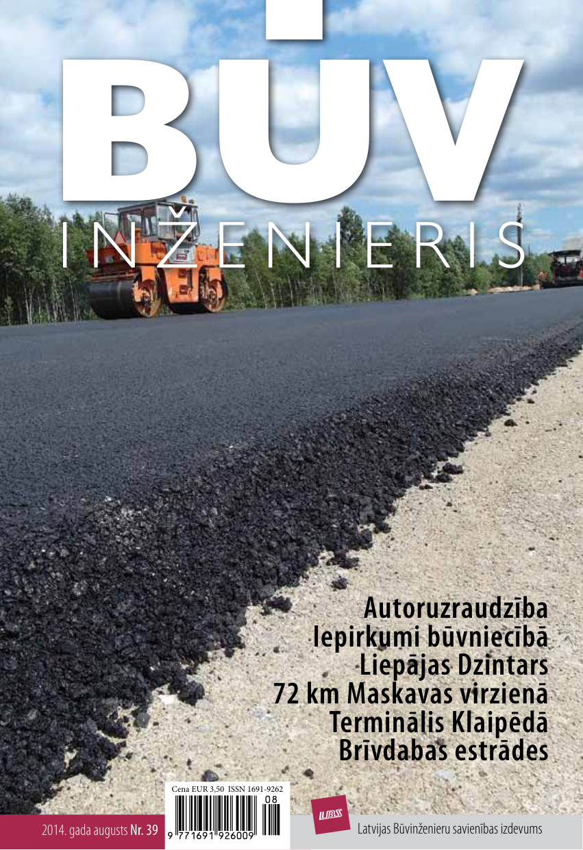 “Būvinženieris” 2014. gada augusta numurs (Nr. 39)
