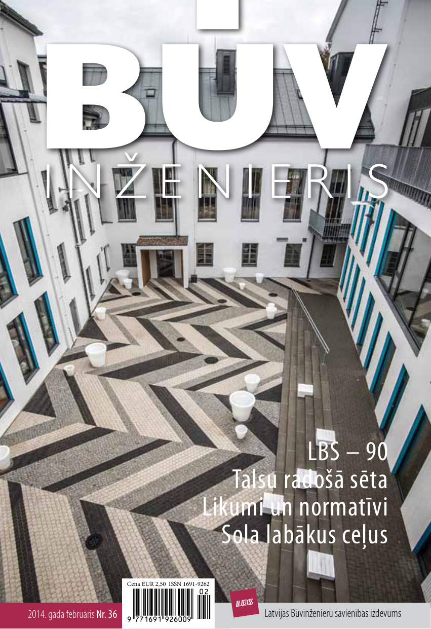 “Būvinženieris” 2014. gada februāra numurs (Nr. 36)