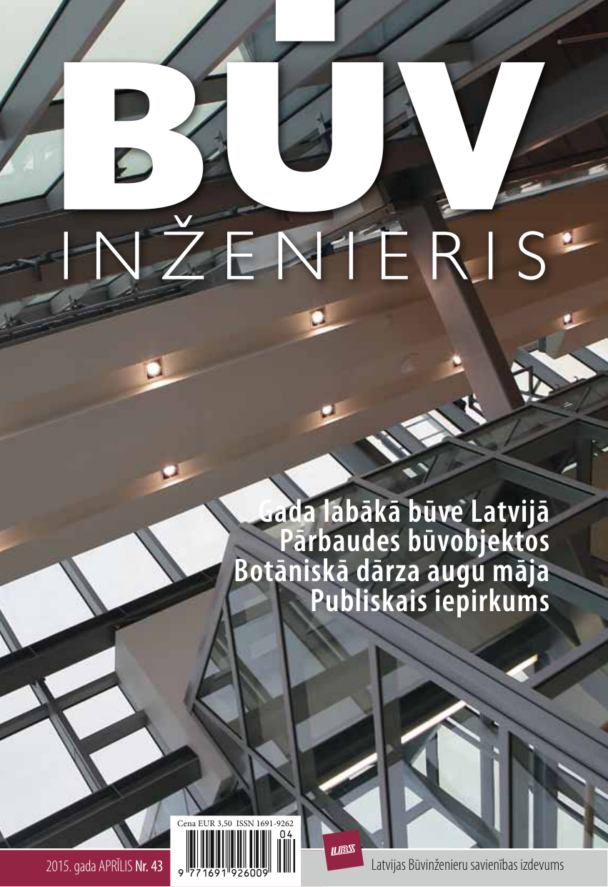 “Būvinženieris” 2015. gada aprīļa numurs (Nr. 43)