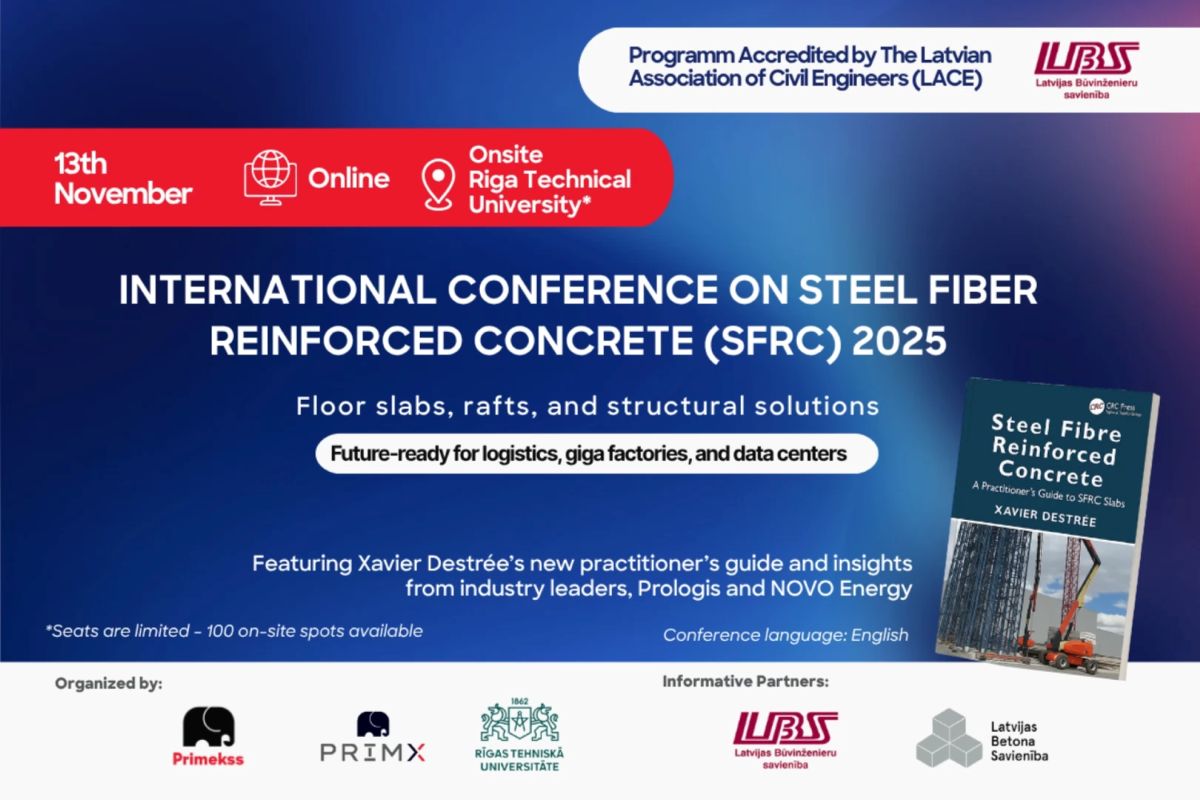 Notiks būvniecības konference “Steel Fiber Reinforced Concrete Conference 2025”