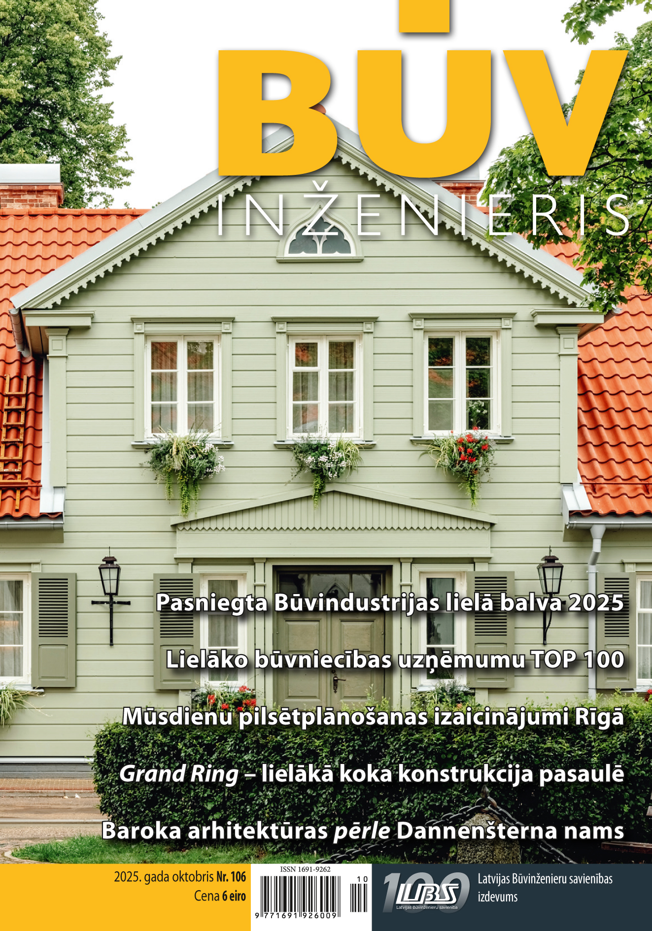 “Būvinženieris” 2025. gada oktobra numurs (Nr. 106)