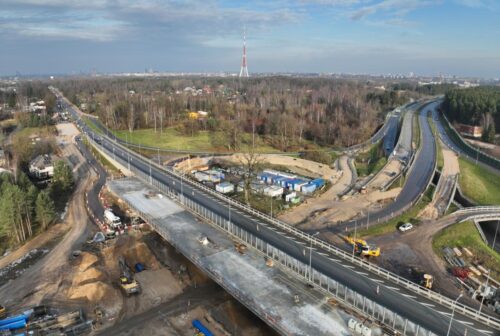 Rīgā turpinās Dienvidu tilta ceturtās kārtas būvniecība