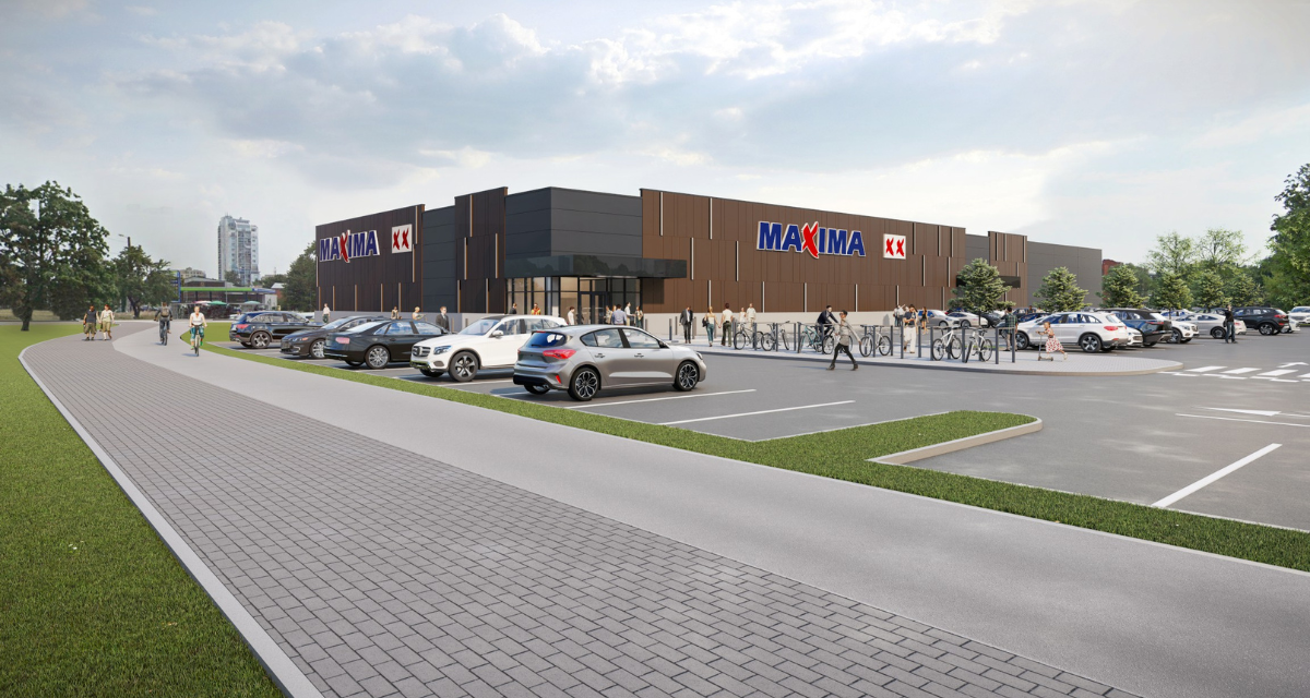 Atzīmēti spāru svētki topošajam “Maxima XX” veikalam Purvciemā