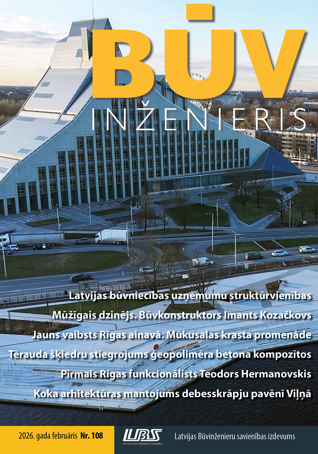 "Būvinženieris" 2026. gada februāra numurs (Nr. 108)