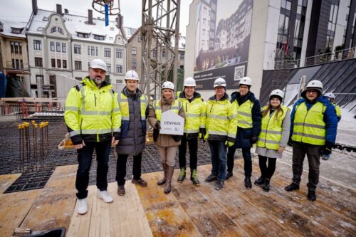 Iemūrēta laika kapsula vienā no topošā kvartāla CENTRUS ēkām