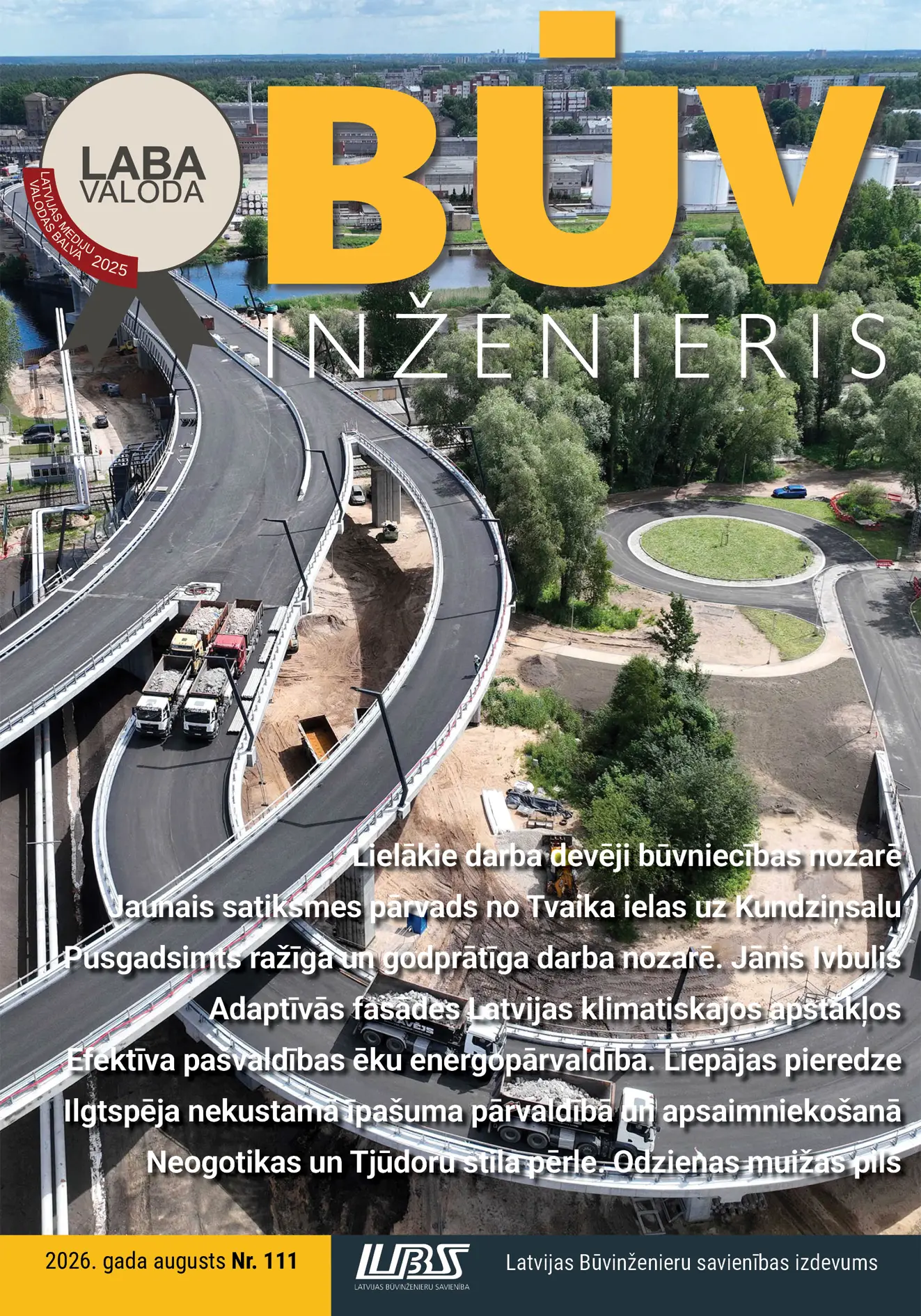 "Būvinženieris" 2026. gada augusta numurs (Nr. 111)