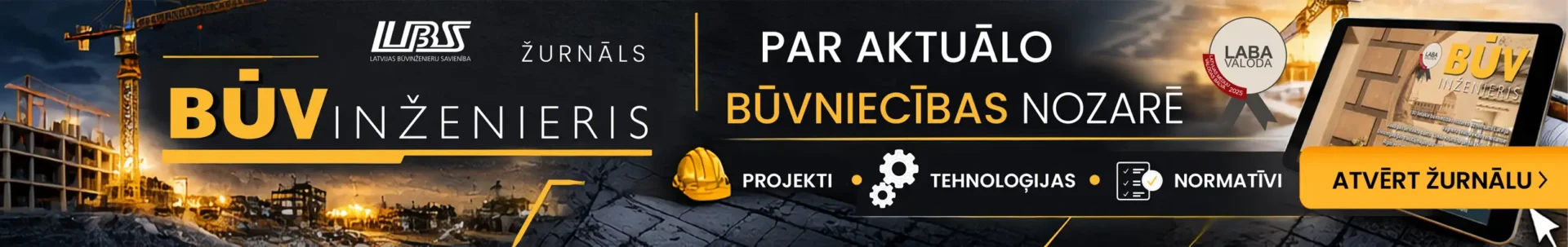Abonē žurnālu “Būvinženieris”