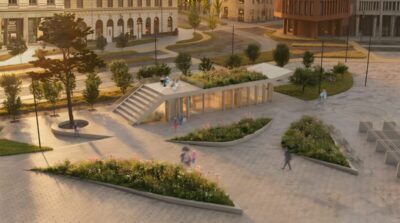 Trešā vieta tika piešķirta meta piedāvājumam ar devīzi “Riga Rise”, ko izstrādāja arhitektu birojs “Architecture Acts” no Prāgas Čehijā. Publicitātes foto